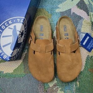 ☑️Women's Mink Suede Birkenstock Boston Shoes - Narrow Fit